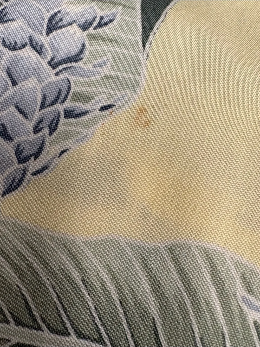 Tommy Bahama Pale Yellow Tropical Leaf Print Button-Down Shirt